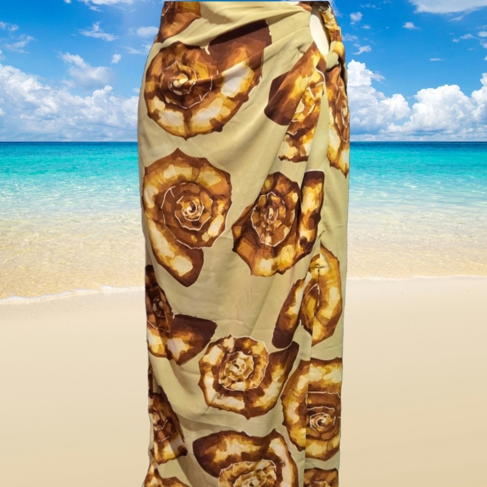 House of Harlow 1960 Printed Maxi Skirt Wrap Style Beach ⛱️ skirt- Size M